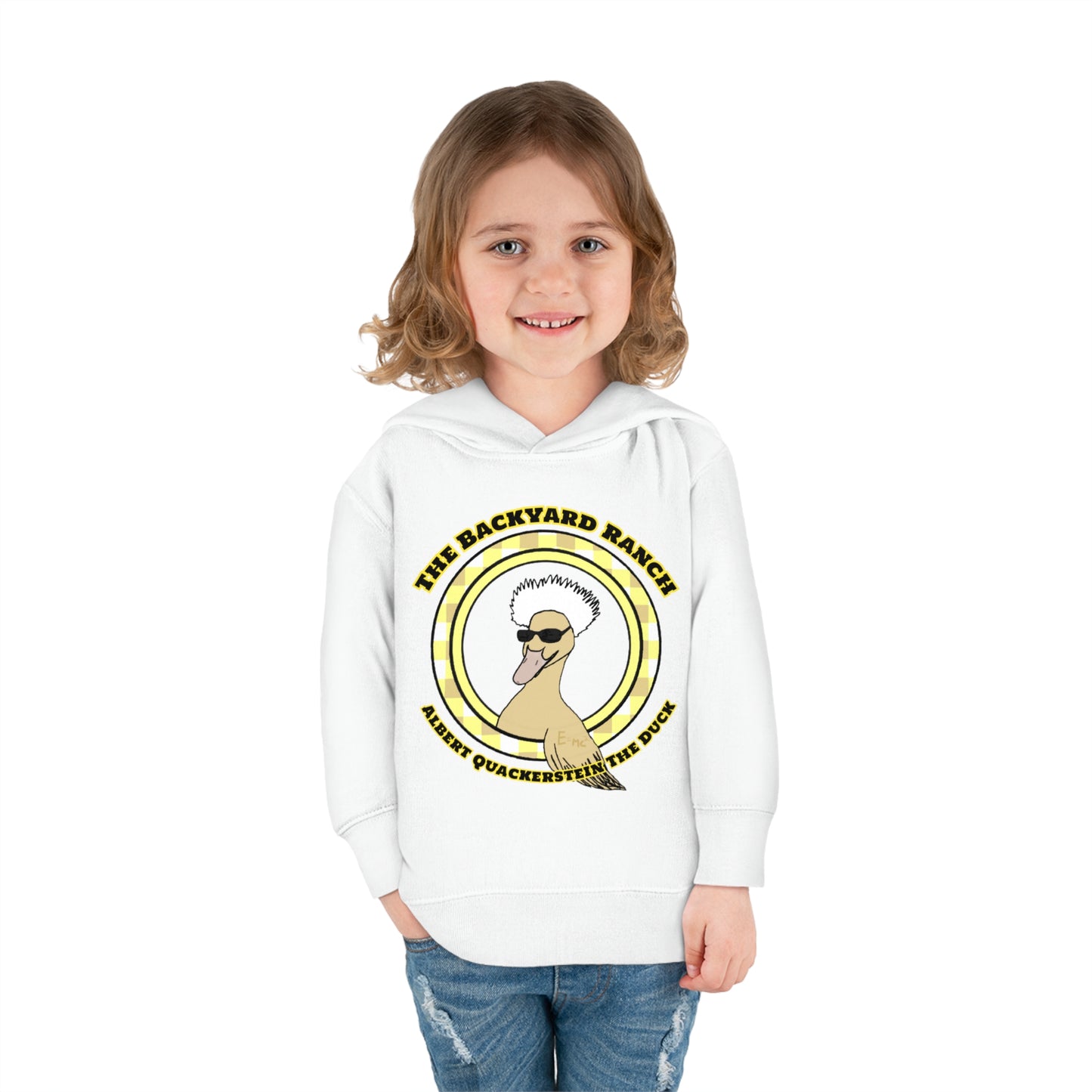 Albert Quackerstein The Duck  Toddler Pullover Fleece Hoodie