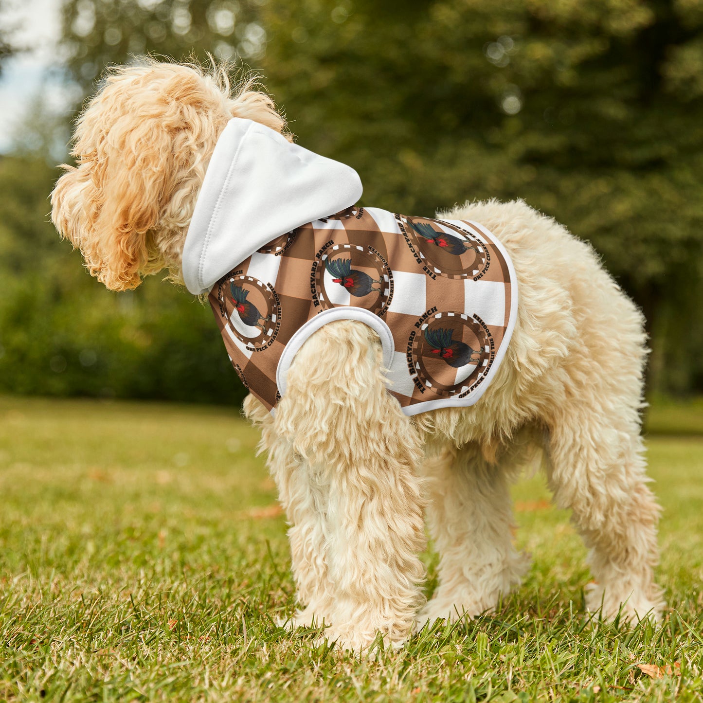 One Peck Charlie The Rooster  Dog Hoodie