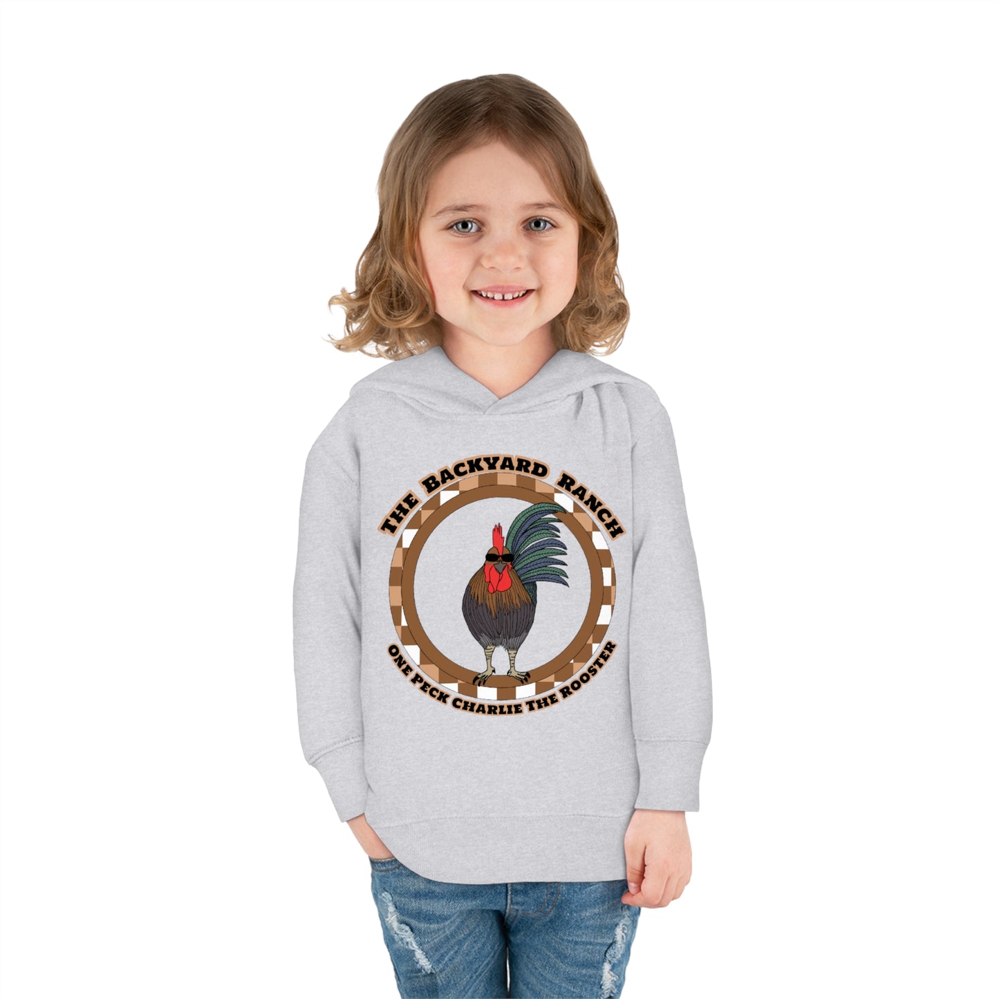 One Peck Charlie The Rooster Toddler Pullover Fleece Hoodie