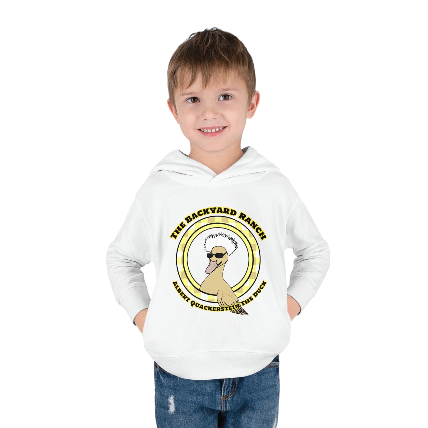 Albert Quackerstein The Duck  Toddler Pullover Fleece Hoodie