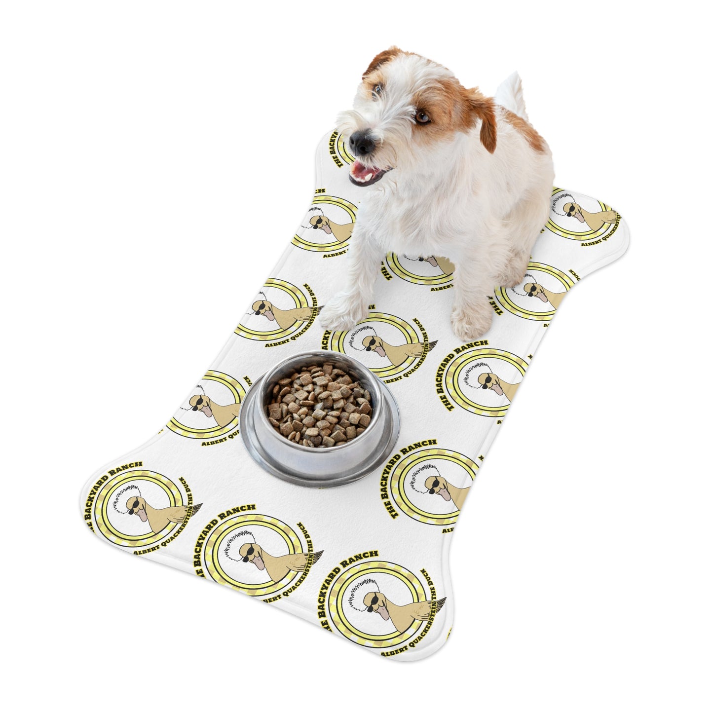 Albert Quackerstein The Duck  Pet Feeding Mats