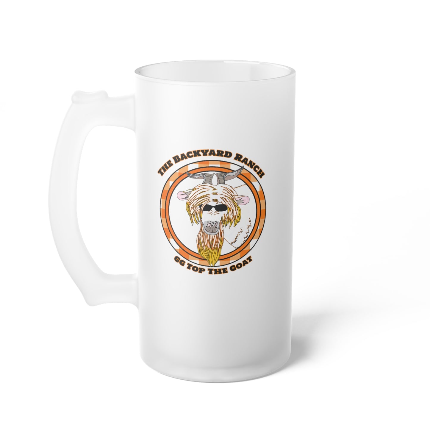 GG Top The Goat  Frosted Glass Beer Mug