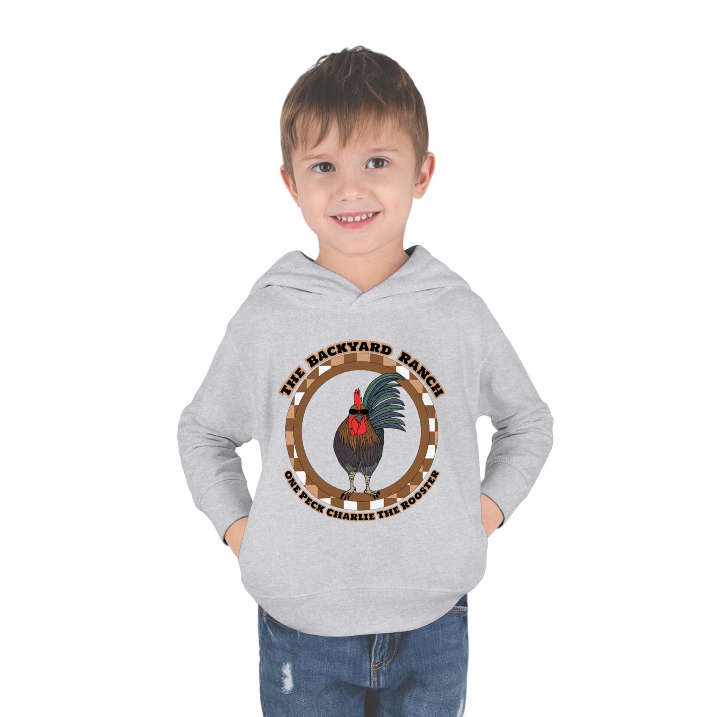 One Peck Charlie The Rooster Toddler Pullover Fleece Hoodie