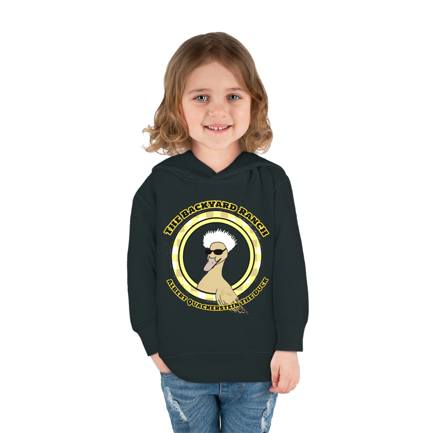 Albert Quackerstein The Duck  Toddler Pullover Fleece Hoodie