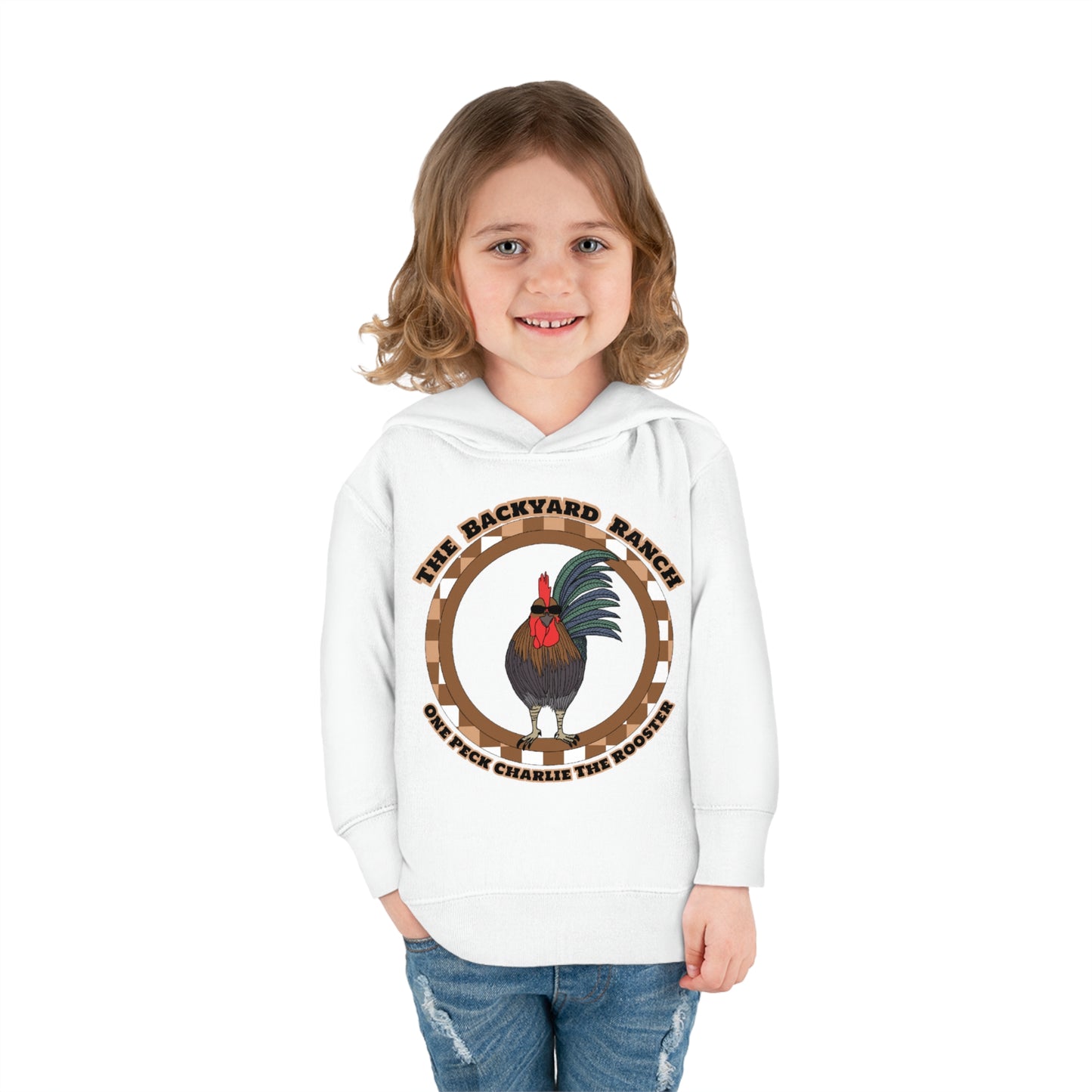 One Peck Charlie The Rooster Toddler Pullover Fleece Hoodie