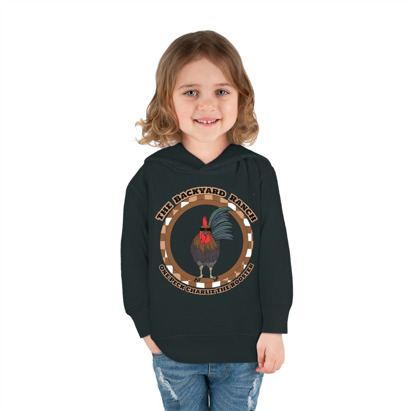 One Peck Charlie The Rooster Toddler Pullover Fleece Hoodie