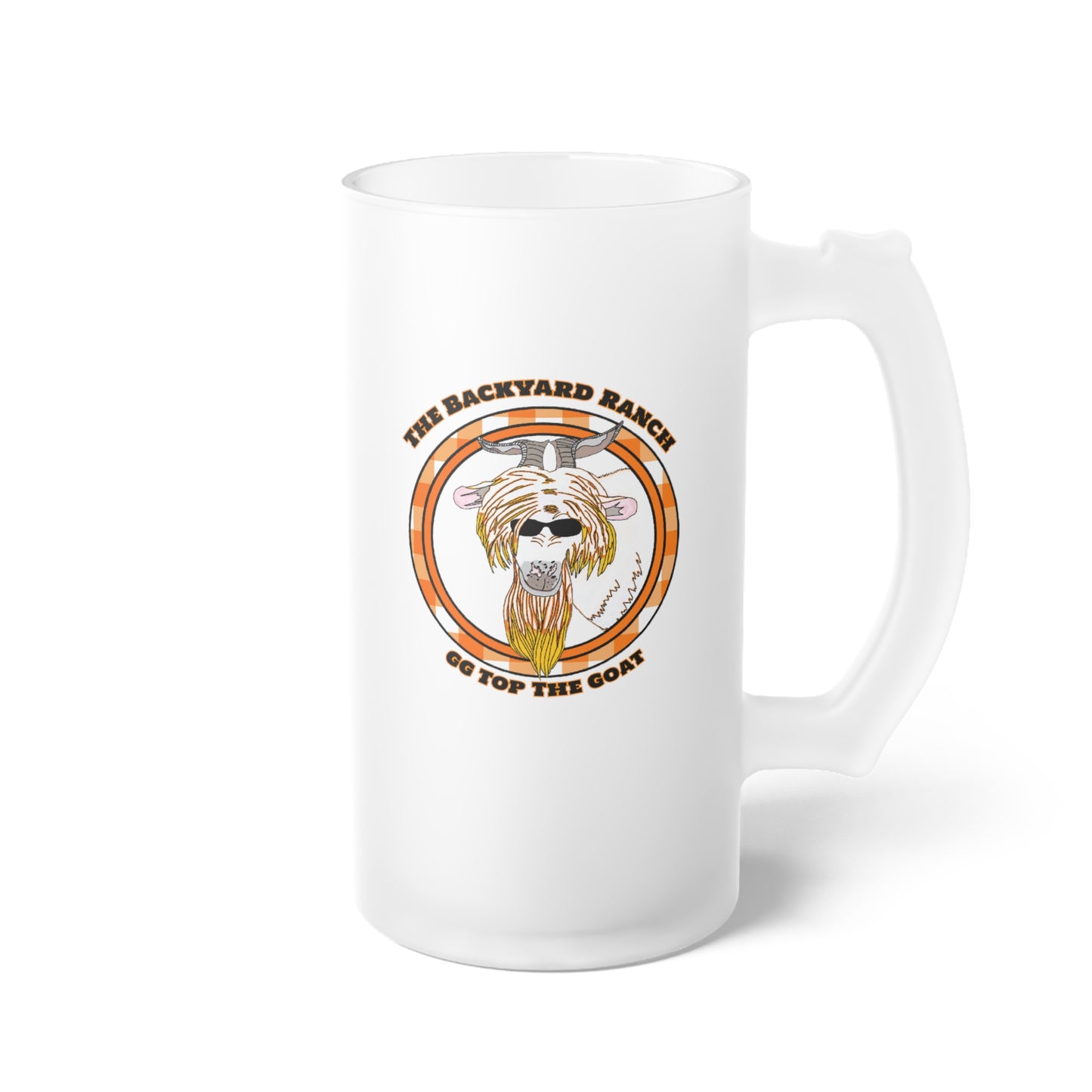 GG Top The Goat  Frosted Glass Beer Mug