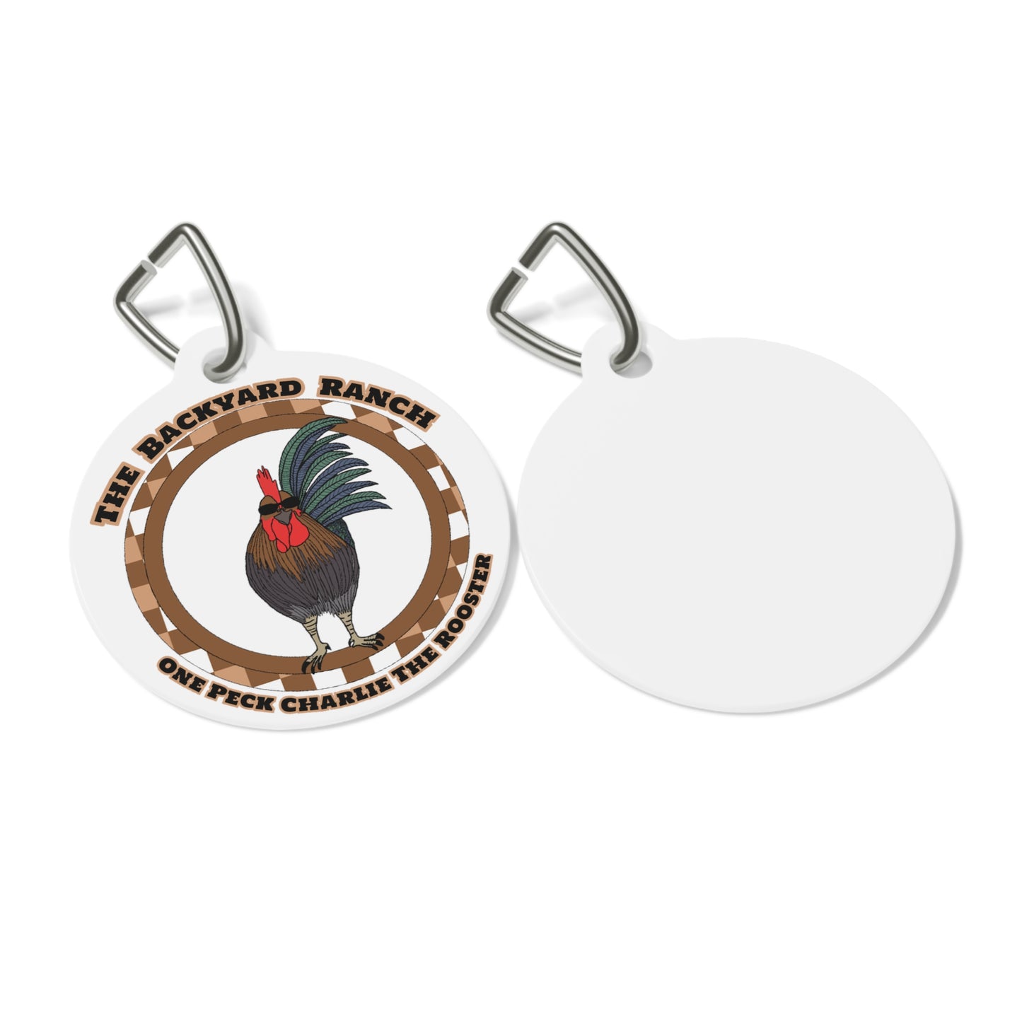 One Peck Charlie The Rooster  Pet Tag