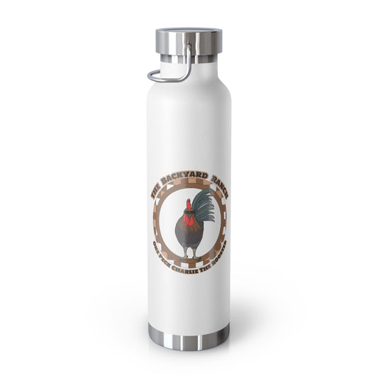 One Peck Charlie The Rooster  Copper Vacuum Insulated Bottle, 22oz