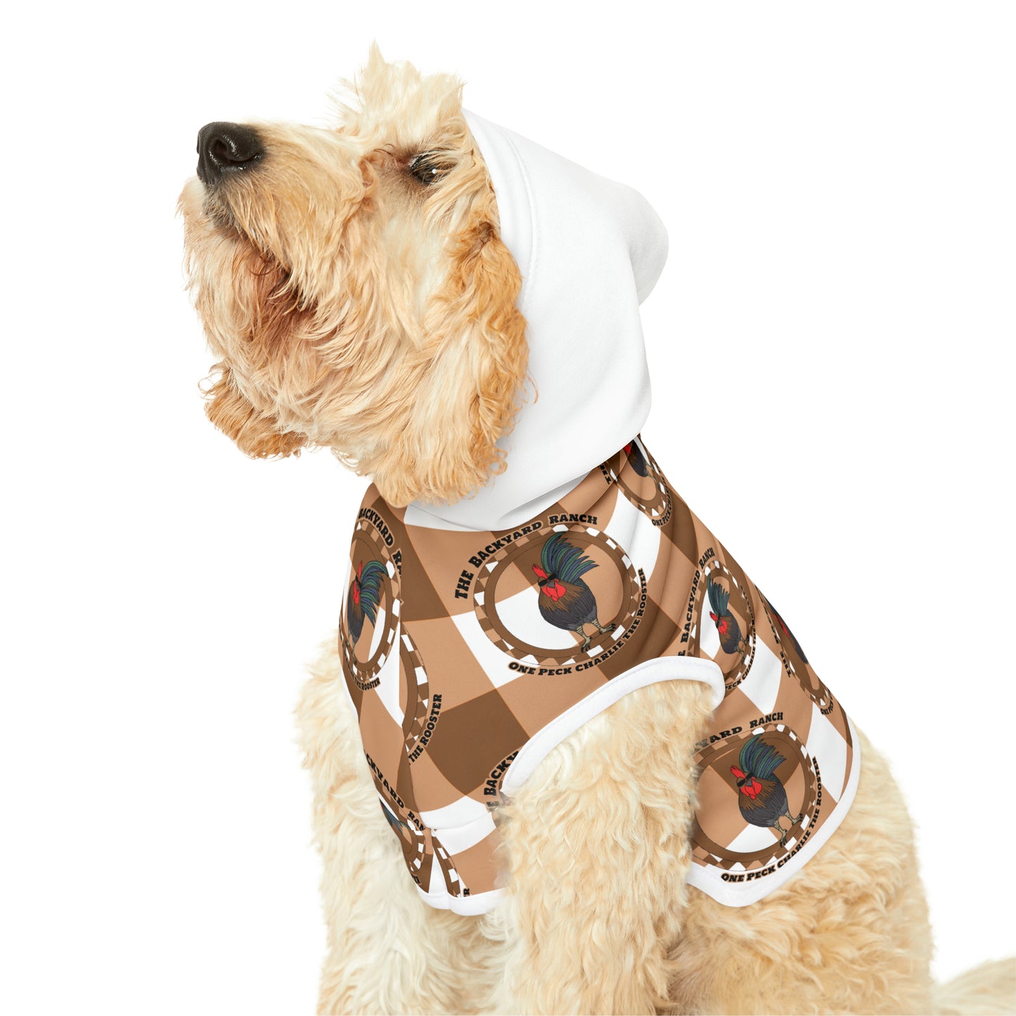 One Peck Charlie The Rooster  Dog Hoodie