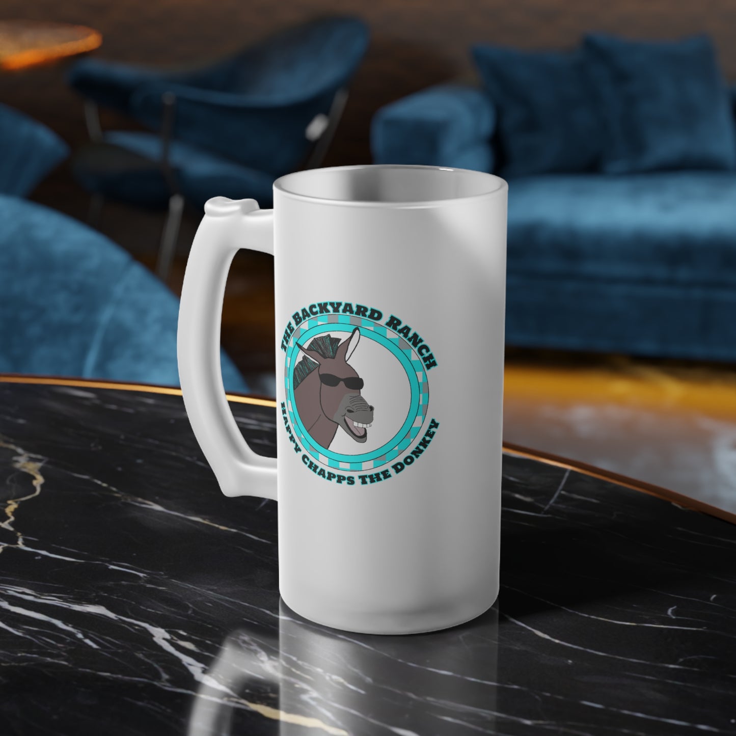 Happy Chapps The Donkey Frosted Glass Beer Mug