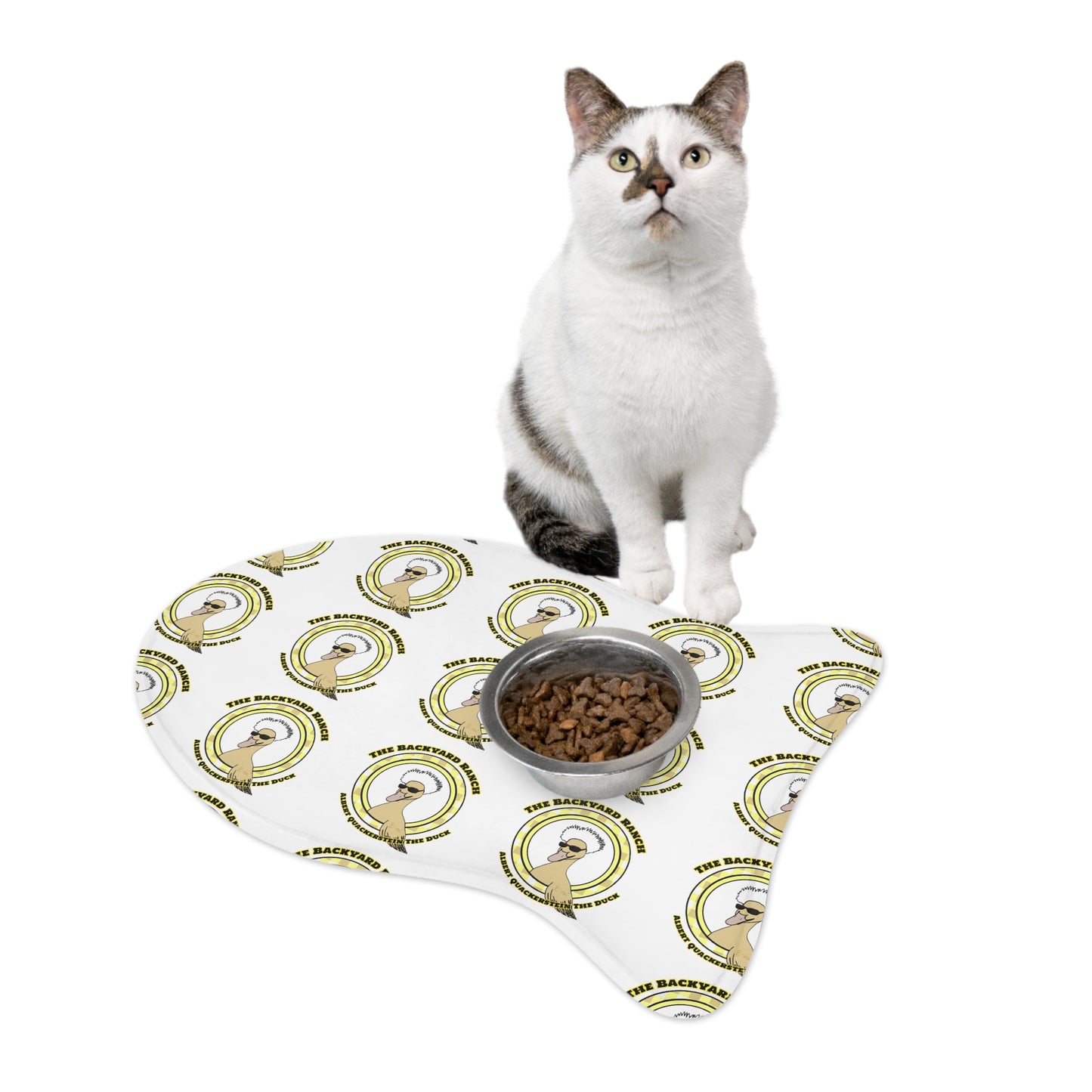 Albert Quackerstein The Duck  Pet Feeding Mats