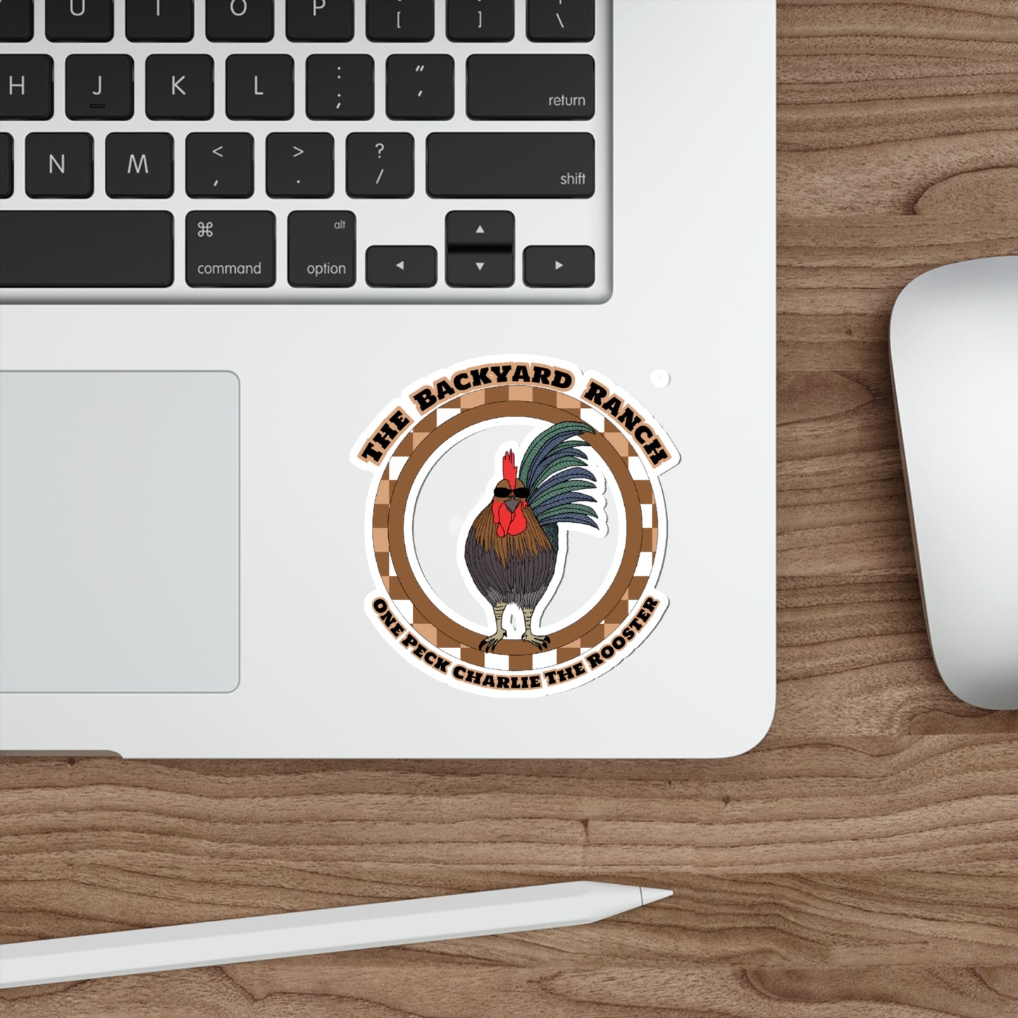 One Peck Charlie The Rooster Die-Cut Stickers