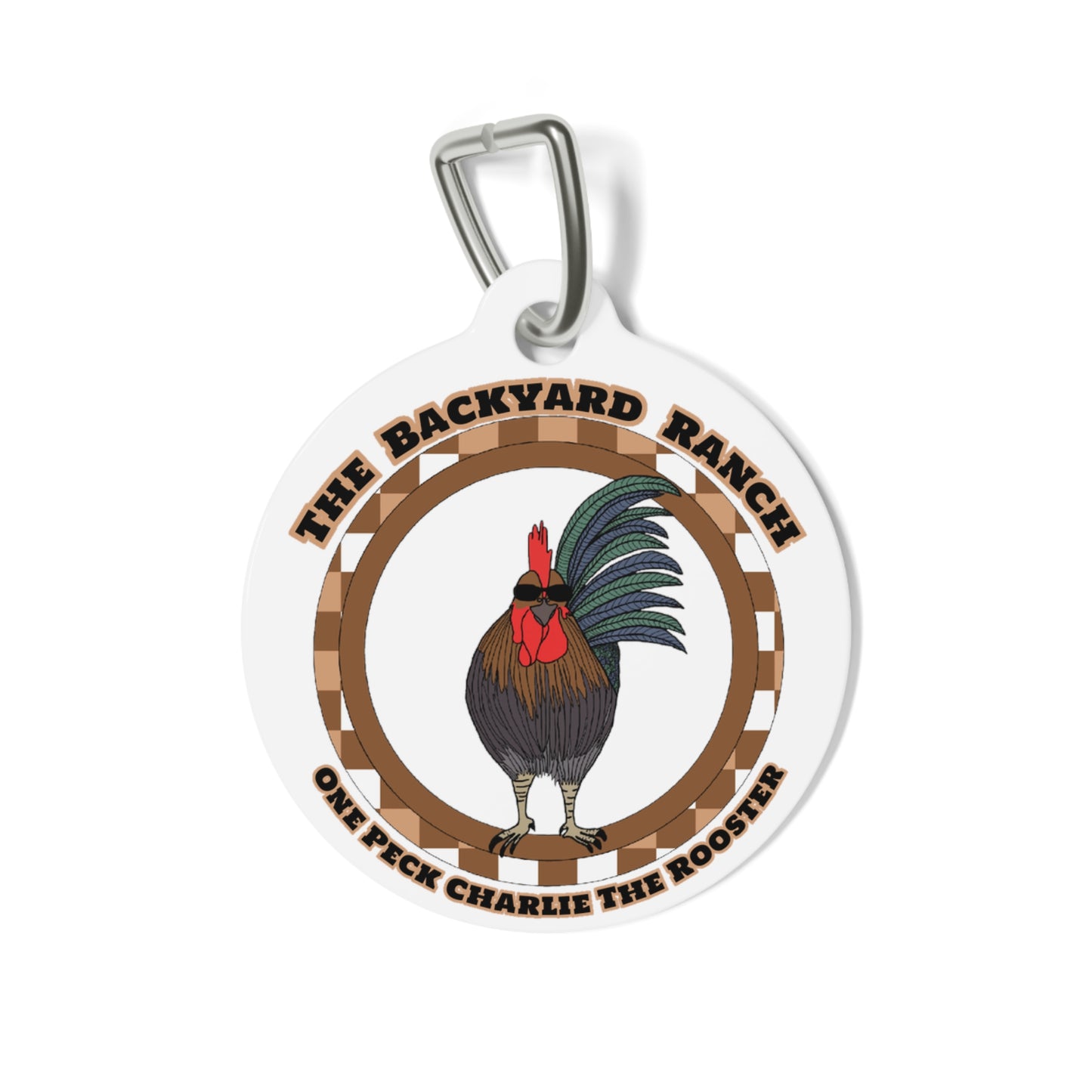 One Peck Charlie The Rooster  Pet Tag