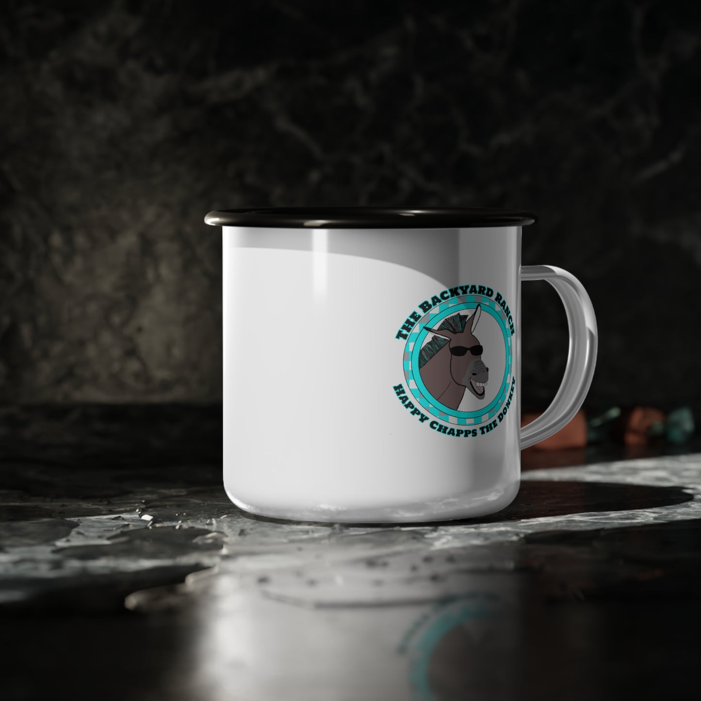 Happy Chapps The Donkey Enamel Camp Cup