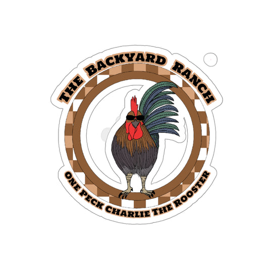 One Peck Charlie The Rooster Die-Cut Stickers