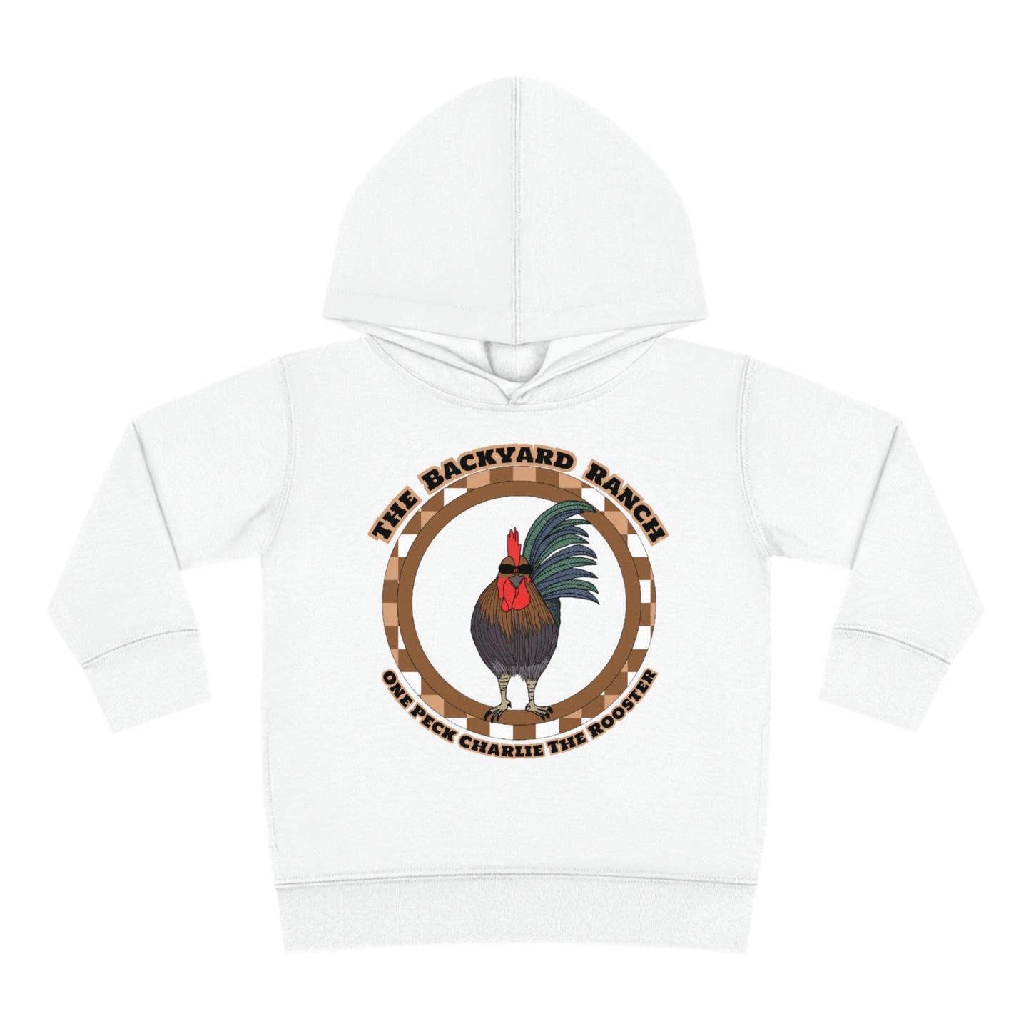 One Peck Charlie The Rooster Toddler Pullover Fleece Hoodie