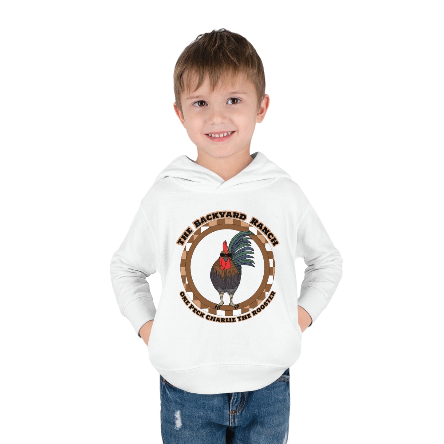 One Peck Charlie The Rooster Toddler Pullover Fleece Hoodie