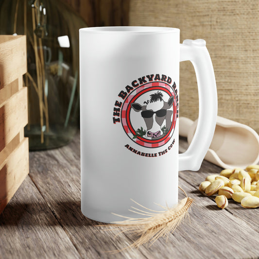 Annabelle The Cow Frosted Glass Beer Mug