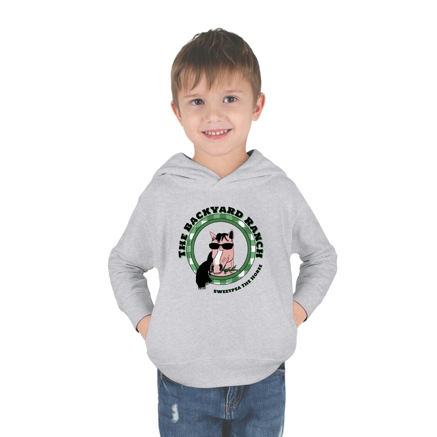 Sweet Pea The Horse  Toddler Pullover Fleece Hoodie