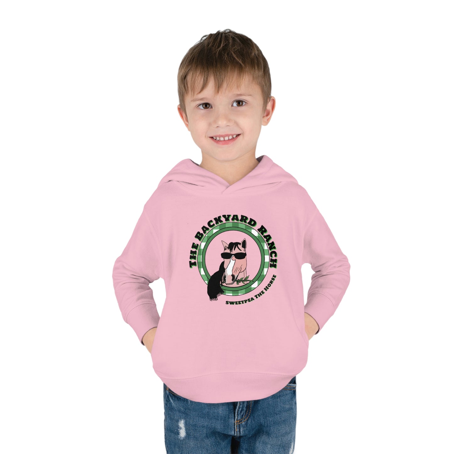 Sweet Pea The Horse  Toddler Pullover Fleece Hoodie