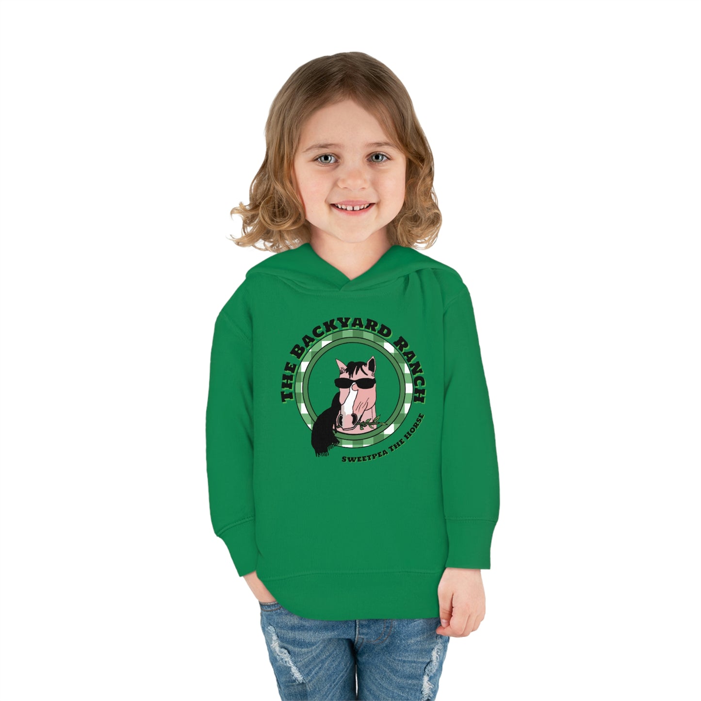 Sweet Pea The Horse  Toddler Pullover Fleece Hoodie