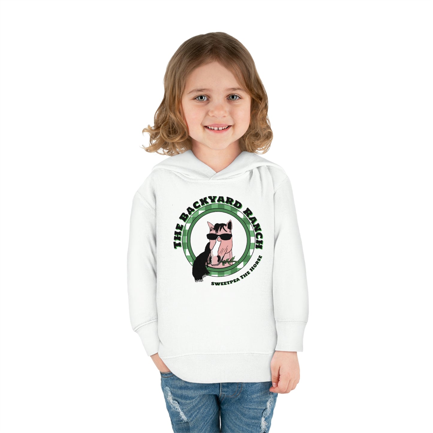 Sweet Pea The Horse  Toddler Pullover Fleece Hoodie