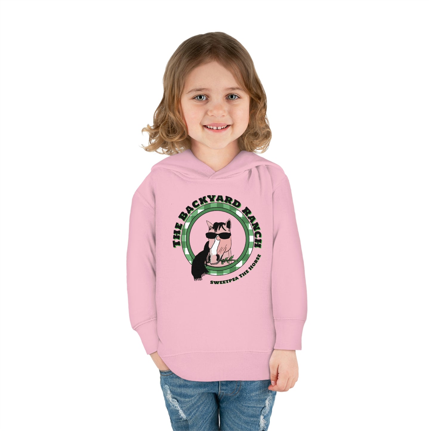 Sweet Pea The Horse  Toddler Pullover Fleece Hoodie