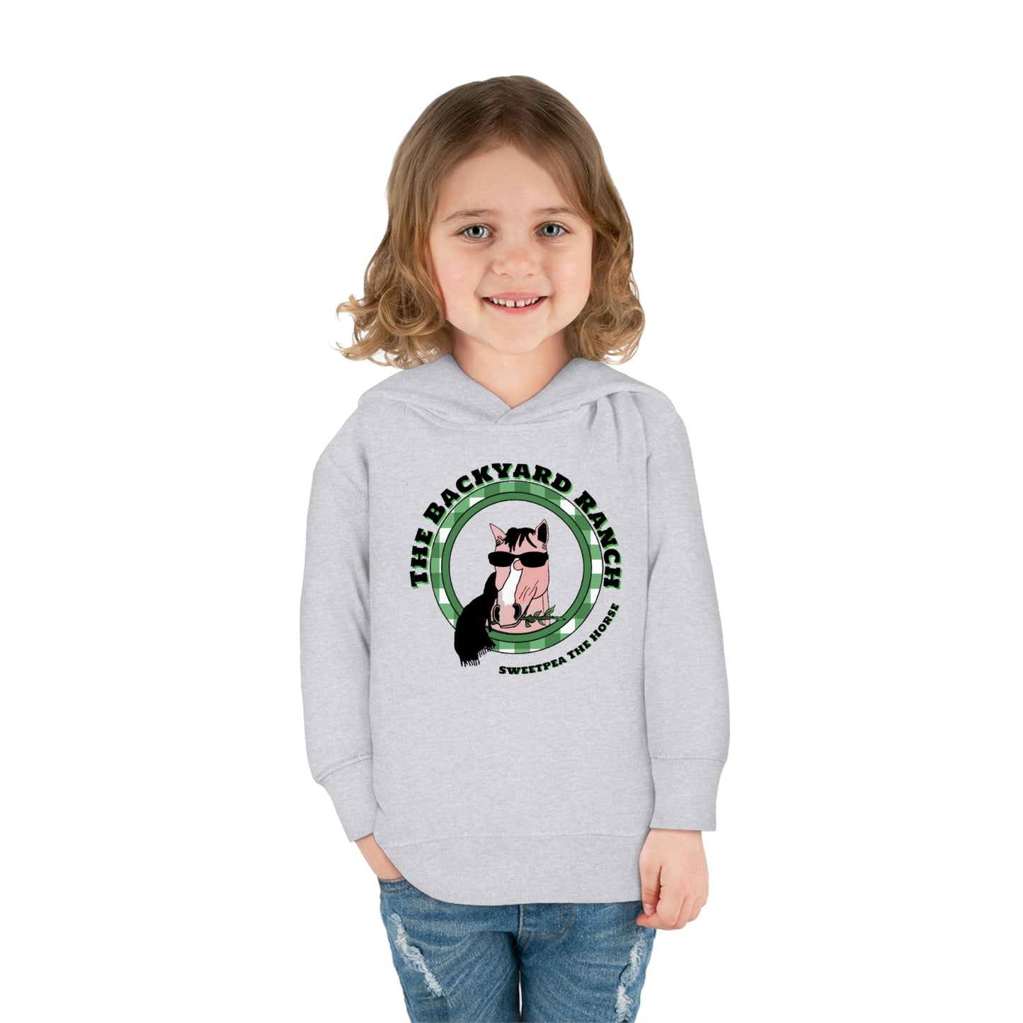 Sweet Pea The Horse  Toddler Pullover Fleece Hoodie