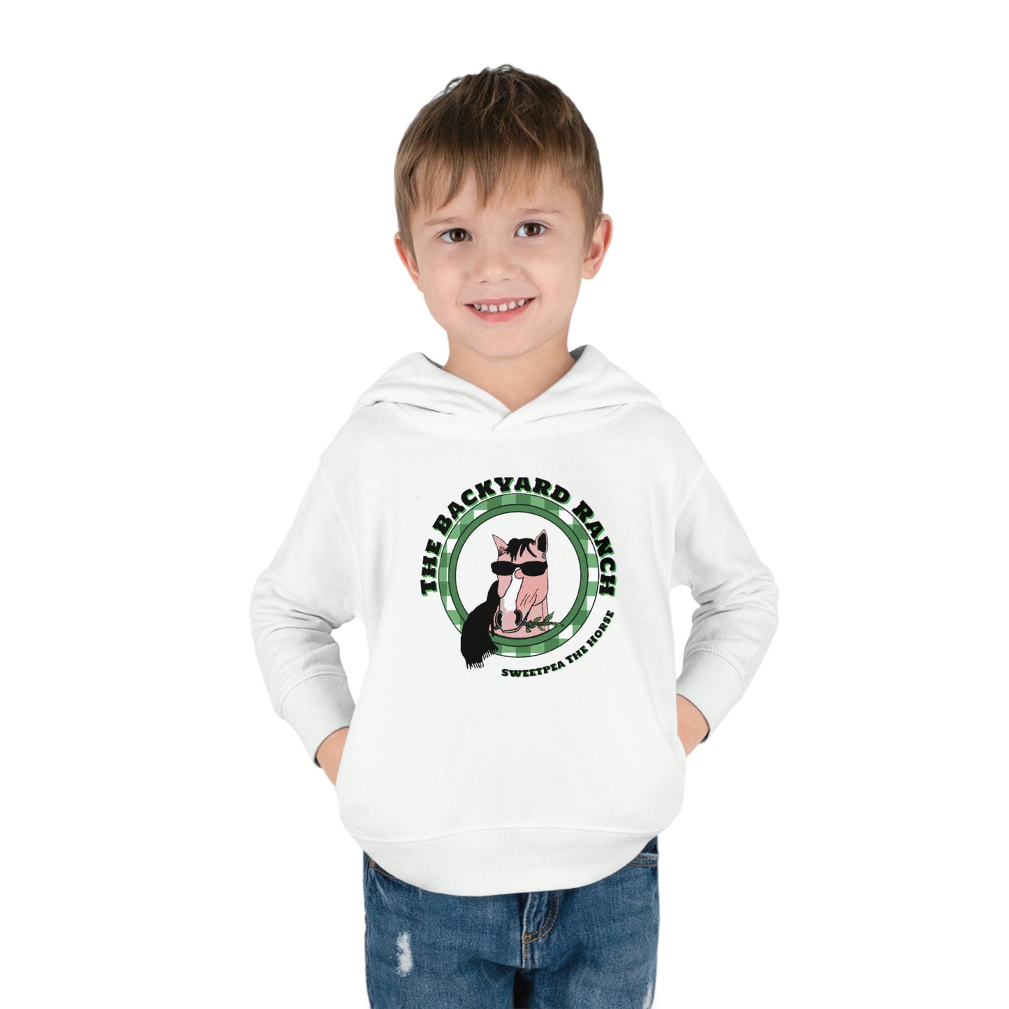 Sweet Pea The Horse  Toddler Pullover Fleece Hoodie